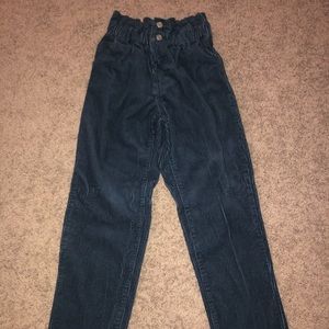 Corduroy pants dark teal